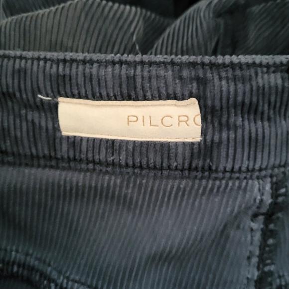 Anthropologie Pilcro The Icon Corduroy Flare Jeans In Charcoal - Picture 4 of 7